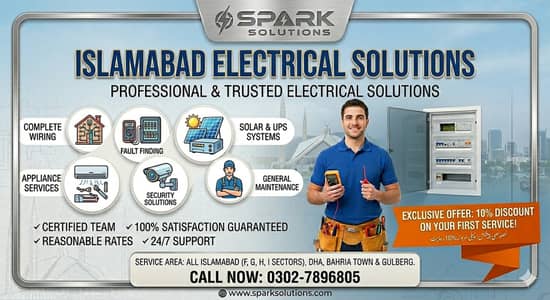 Professional Electrician in F-11, G-11 & E-11 Islamabad