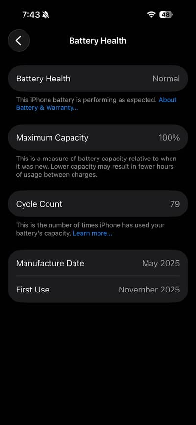 Iphone 16 jv 256gb(warranty till november)
