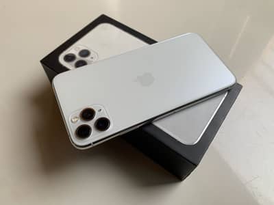 Complete BOX iPhone 11 Pro Max 256gb White DUAL SIM PTA APPROVE