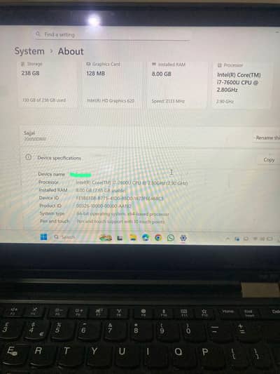 Lenovo Thinkpad yoga 370 i7 7th gen