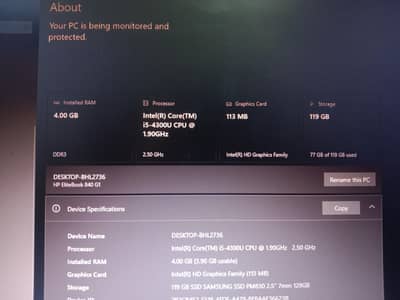 Hp laptop Core i5 4th generation