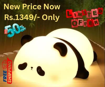 Silicon Cute Panda, Rabbit and Unicorn Multicolor LED Night Light Lamp