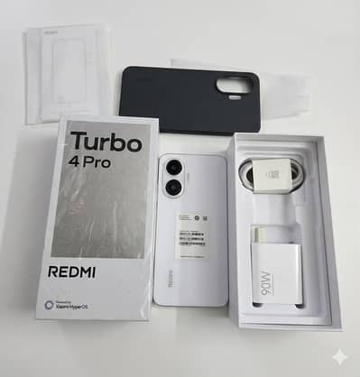 Redmi Turbo 4 Pro (White) - PTA Like New / Full Box