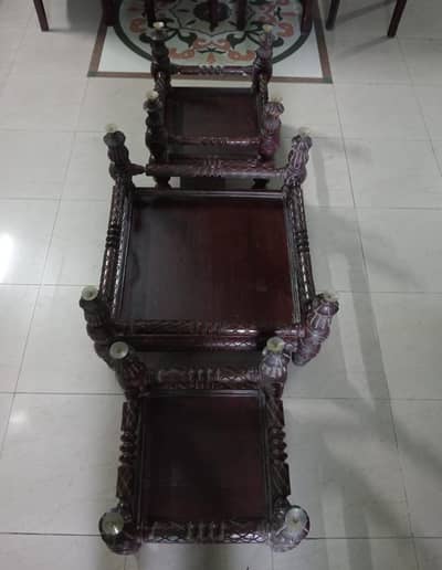 chaniyoti 3 tables 1 big 2 small without glass