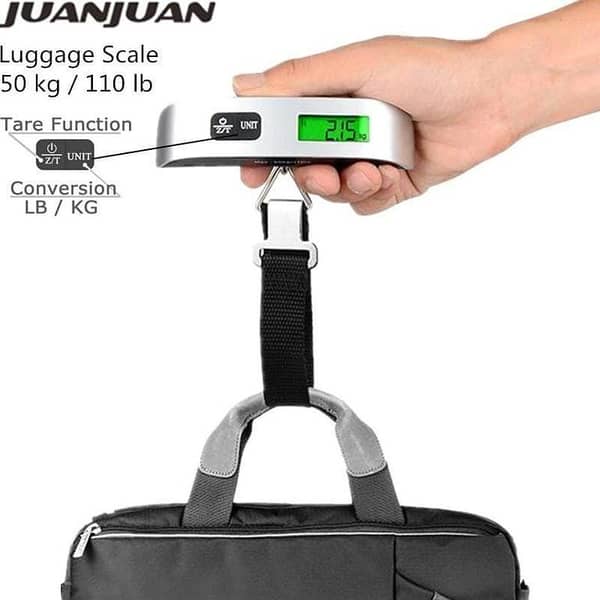 Portable Scale Digital LCD Display 110lb/50kg Electronic Luggage Hanging Suitcase Travel Weighs Baggage Bag Weight Balance Tools