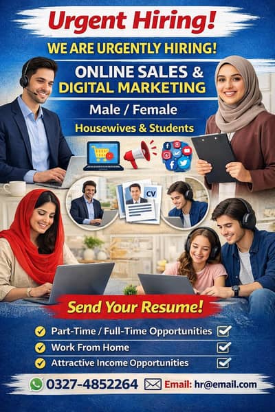 Online Sales & Digital Marketing Jobs – Part Time / Full Time