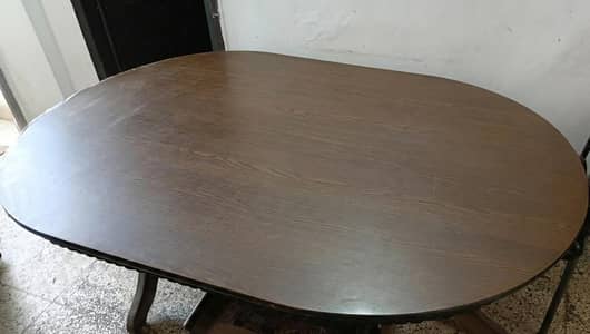 Home used dining table base made of pure wood