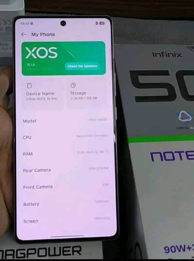 Infinix Note 50 pro Plus 12/256 GB 03238136155 My WhatsApp