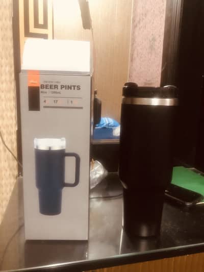 40oz Quencher Bottle Stanley copy tumbler black handle water bottle