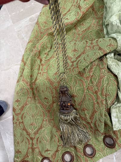 Green Khaddar Curtain