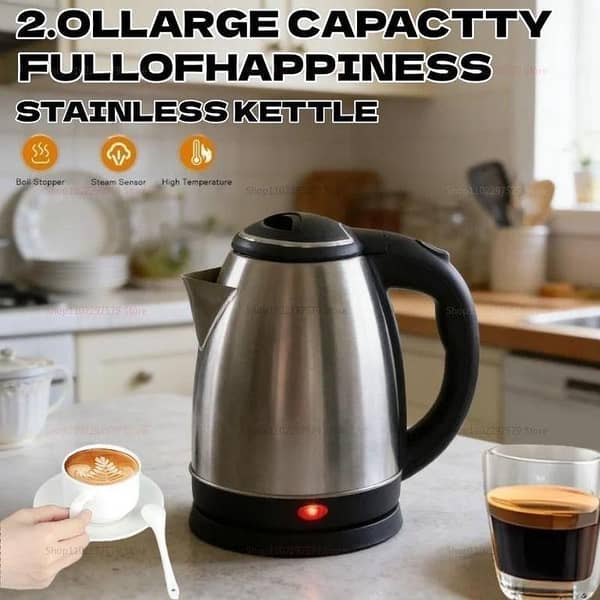 Household Electric Kettle Electric Heater Food Grade Stainless Steel Safe And Fast Heating Portable Water Boiler Fast kettle