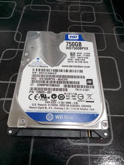 HardDrive 750gb HDD Laptop
