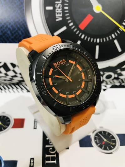 HUGO BOSS SPORTS WATCH-ORANGE EDITION-NEW-SEIKO CITIZEN CASIO OMAX
