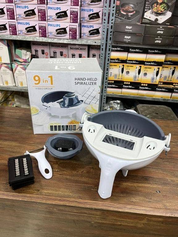9in1 Hand Held Spiralizer & Vegetable Cutter