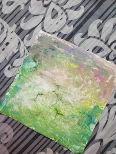 On paper you can frame it , it's an abstract art ,I use poster color