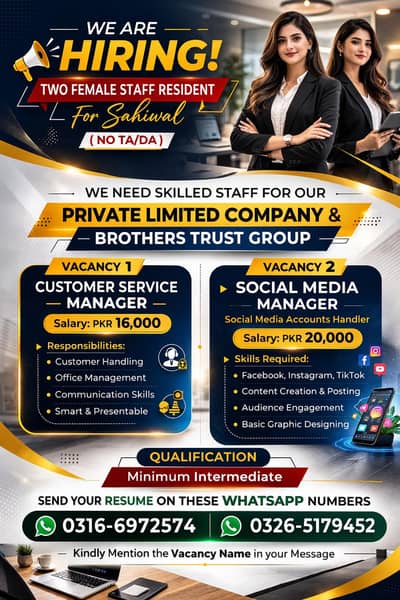 Job For Passionate Managers