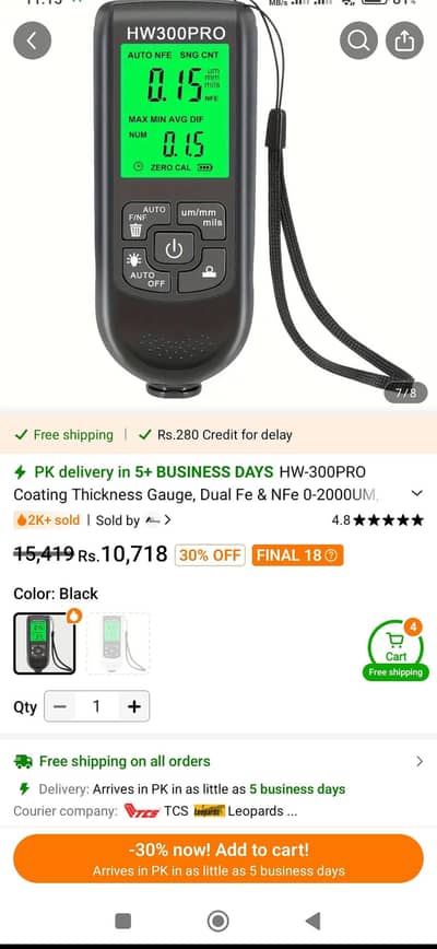 Digital Paint Thickness Gauge for Cars