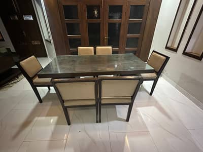6 seater dining table with chairs for sale