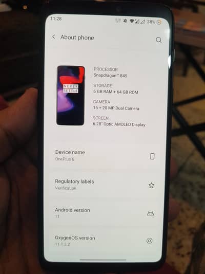 OnePlus 6 6gb, 64gb FIXED PRICE