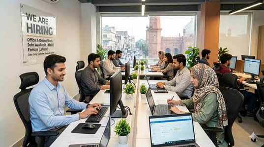 Office & Online Work Jobs Available – Male/Female (Lahore)