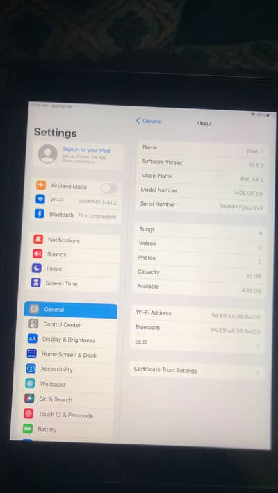 iPad Air 2 03288966661 WhatsApp number