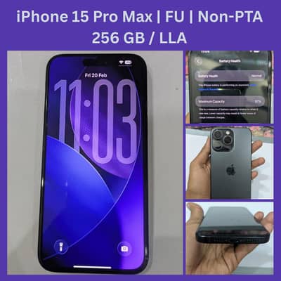 iPhone 15 Pro Max | 256 | BH 96% | FU | NonPTA