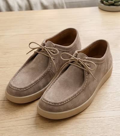 Genuine tumbled suede leather with an anti-bacterial leather lining.