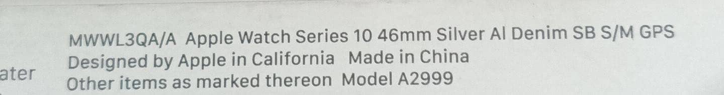 Apple Watch series 10 46MM  brand new box pack non active