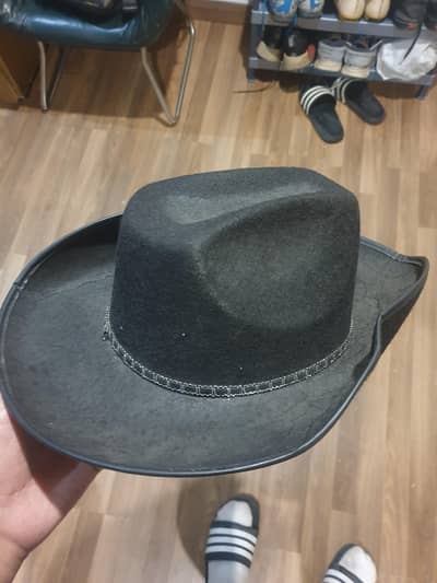 Black Grey Cowboy Hat  (uni size)