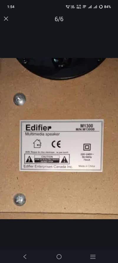 Original Edifier Speakers with Wooden Subwoofer M1300B