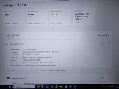 Dell core i5 8th Gen