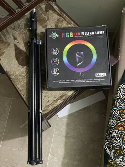 26 cm RGB Ring Light with 7ft Stand