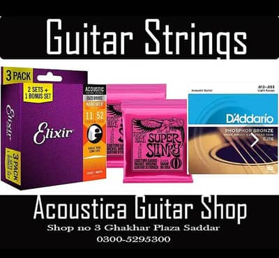 Guitar strings and accessories at Acoustica guitar shop