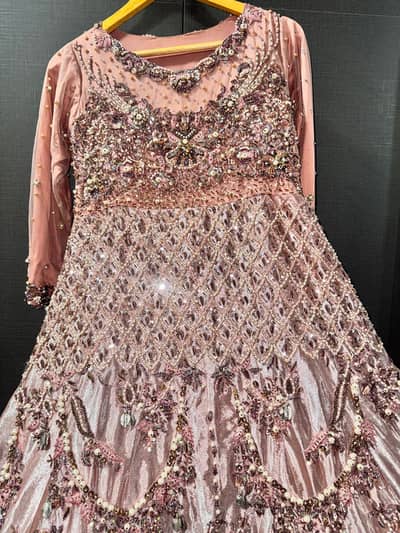 Rose Gold/Pink Heavy Embellished Formal Maxi (Wedding/Party Wear)
