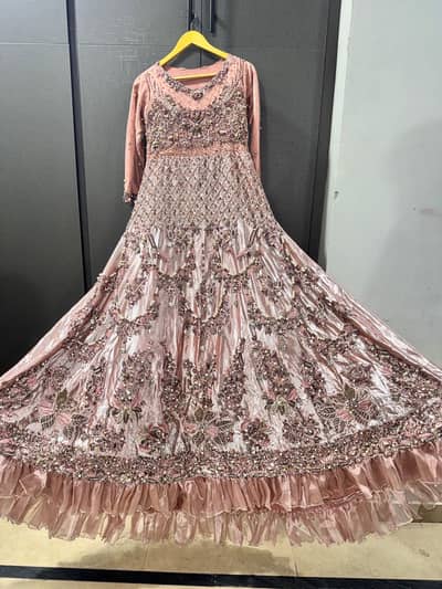 Rose Gold/Pink Heavy Embellished Formal Maxi (Wedding/Party Wear)