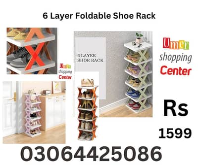 Stylish 6 Layer X Shoe Rack , 6 Shoe Stand