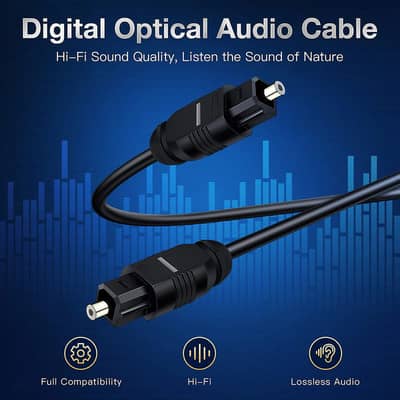 Optical Cable Ultra-Thin Cord, Toslink SPDIF Fiber Optical