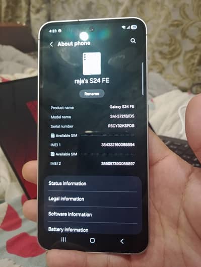 Samsung s24 fe official PTA approved 256 gb