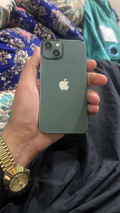 I phone 13 clour green only set and kabel 9by 10 conudtion no exnagne