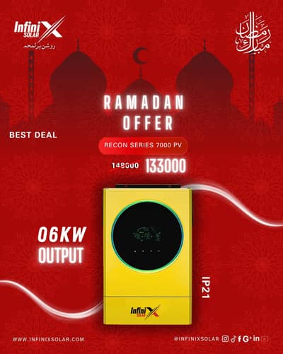 Infinix Solar Recon Series 7000 PV 6KW Inverter for Sale