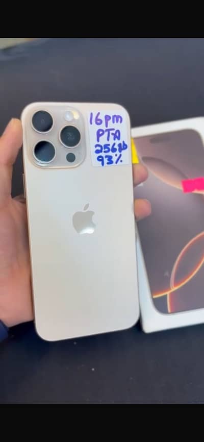 16 pro max 256gb PTA approved dual sim