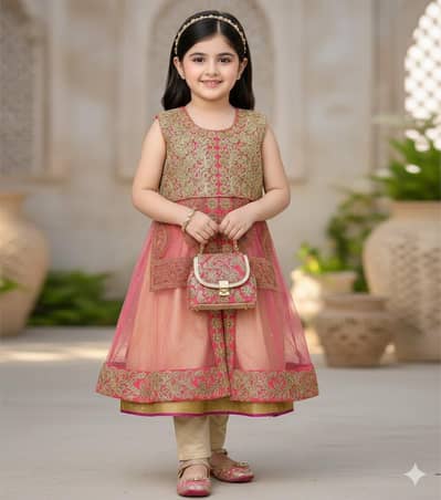 kid Stitched 2 piece fancy Dresses 