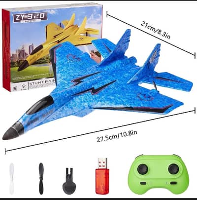 RC Flying Plane Kids Remote EPP Foam Aeroplane LED Lights Drone