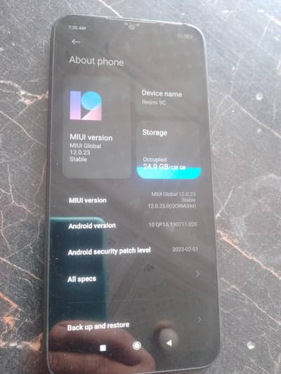 Redmi 9c full box company pack phone