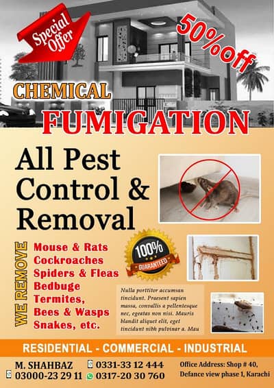 Fumigation Deemak Control, Pest Control, coackroach spray best service
