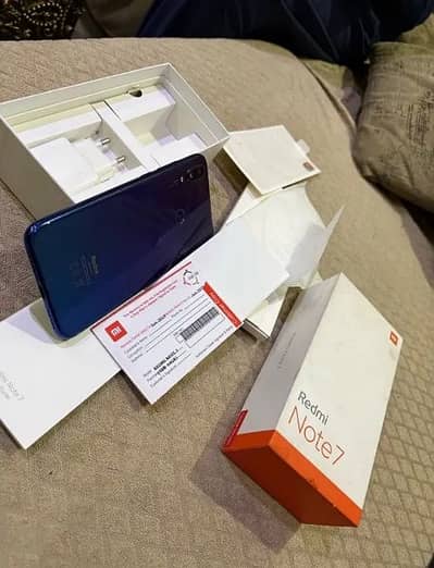 Redmi Note 7 Dual Sim Pta Approved with box First Hand very less used