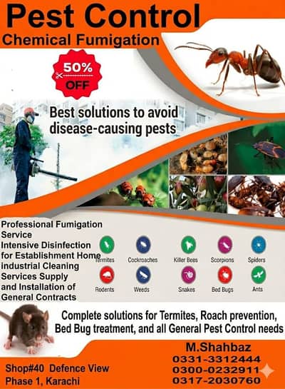 Fumigation Deemak Control, Pest Control, coackroach spray best service