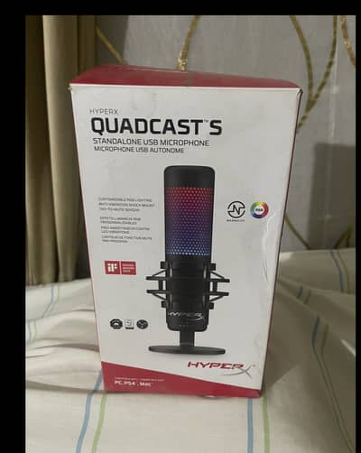 HyperX QuadCast S USB Microphone RGB Gaming Professional Microphone