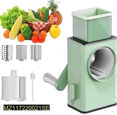 Manual vegetables and fruits slicer with  Rotary handle  Multi Blade