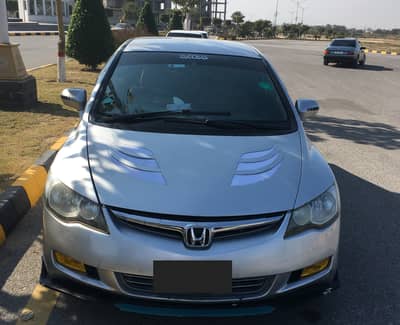 Honda Civic Reborn Modified Laser Cut Bonnet – Silver – Unique Look